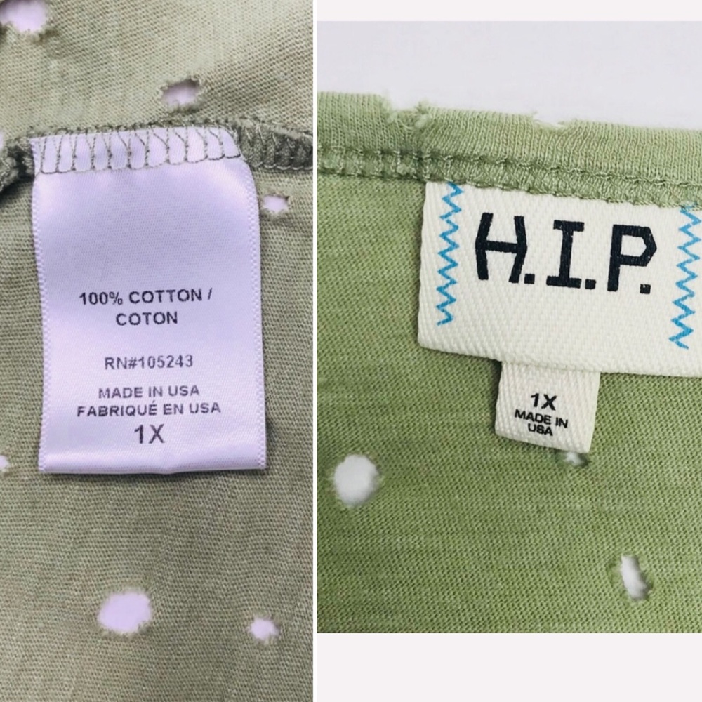 Nordstrom’s H.I.P short sleeved tee Distressed 1X - Picture 7 of 7